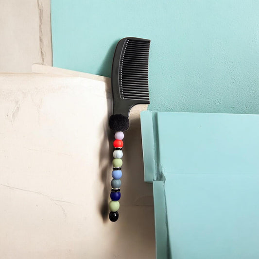 black beaded comb