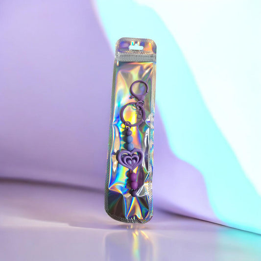 purple heart keyring