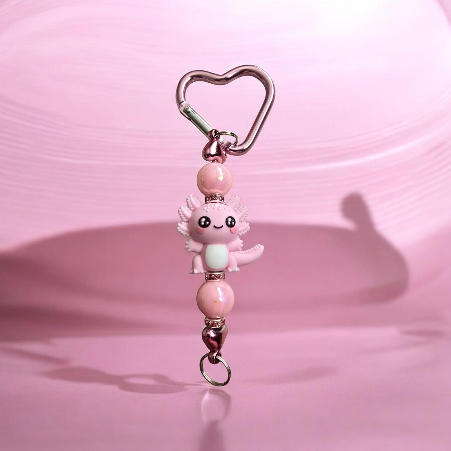 pink axolotl bag charm